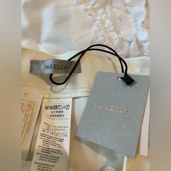 NWT Marcella white cropped pants - Beautifully made! Size 8 - Picture 4 of 14